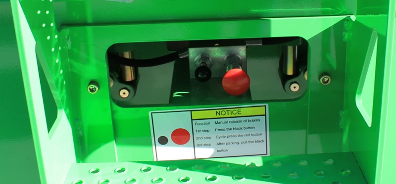 Manual release wheel brakes Manual release wheel brakes