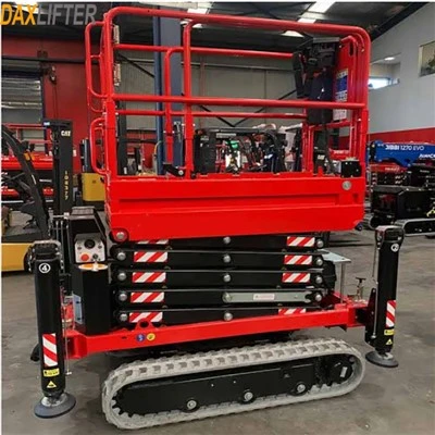 Crawler Scissor Lift With Outrigger