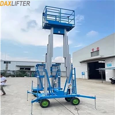 Double Mast Aluminum Aerial Work Platform